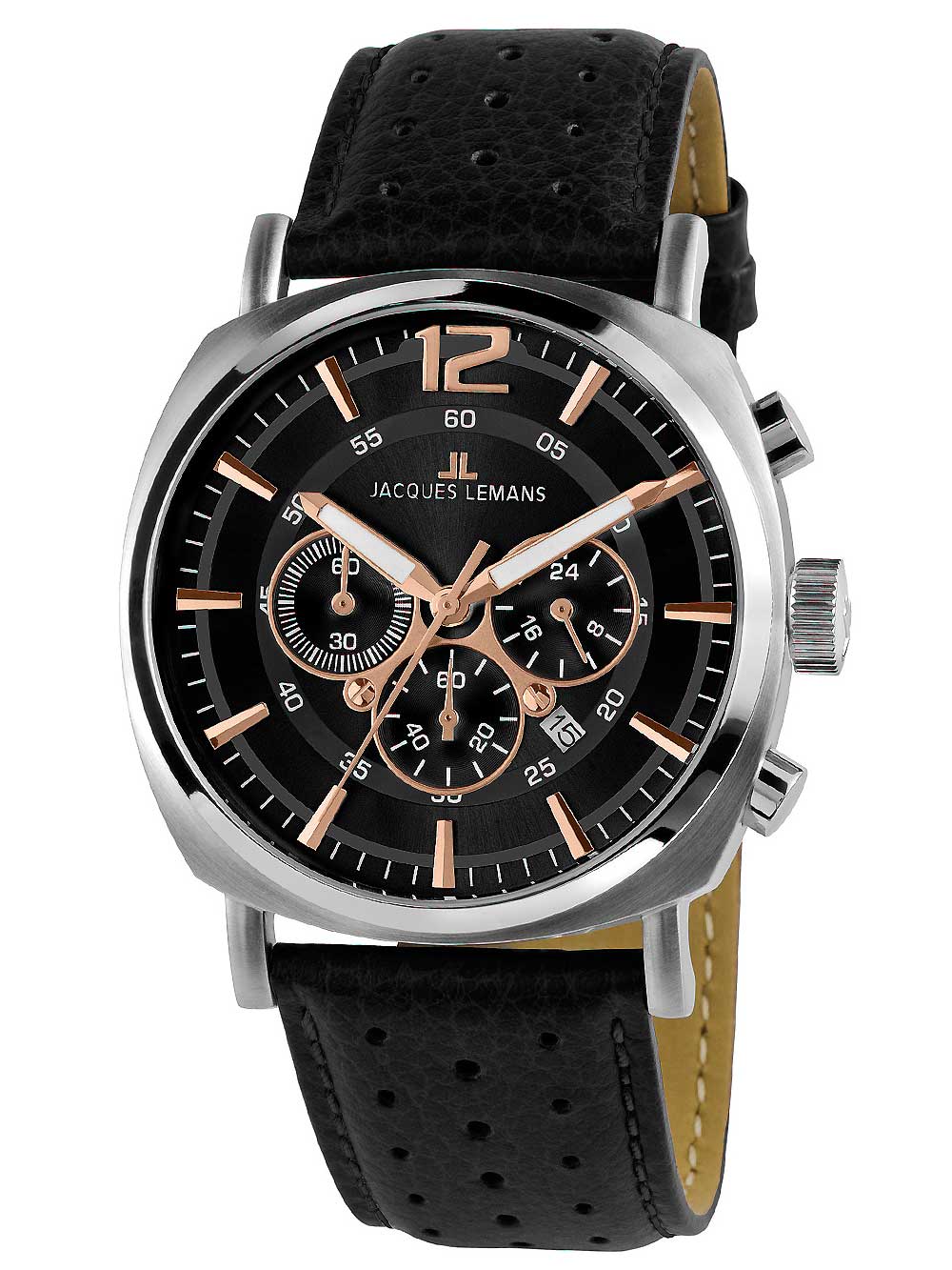 Jacques Lemans 1-1645J Lugano Chronograph Mens 46mm 10ATM