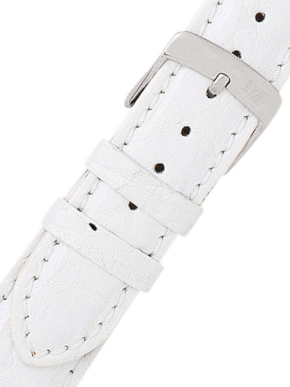 Morellato A01U0518339017CR18 white alligator watch band 18mm