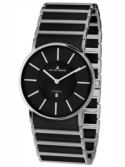 Jacques Lemans 1-1648A York Ceramic Men 39mm 5ATM