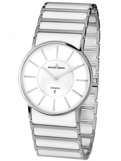 Jacques Lemans York 1-1648E ceramic Men 39mm 5ATM