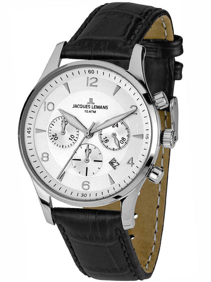 Jacques Lemans 1-1654B London Chronograph Mens 40mm 10ATM