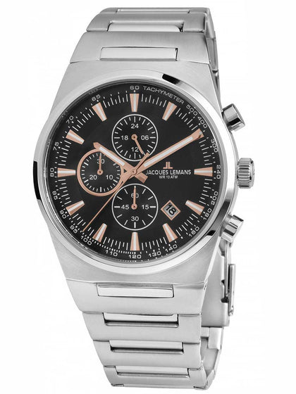 Jacques Lemans 1-1734A Manchester Chronograph Mens 43mm 10ATM