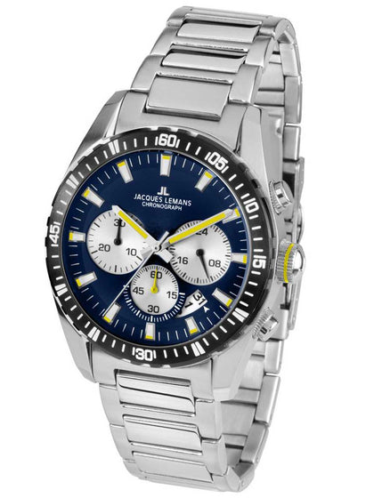 Jacques Lemans Liverpool 1-1801M Men Chrono 41mm 10ATM