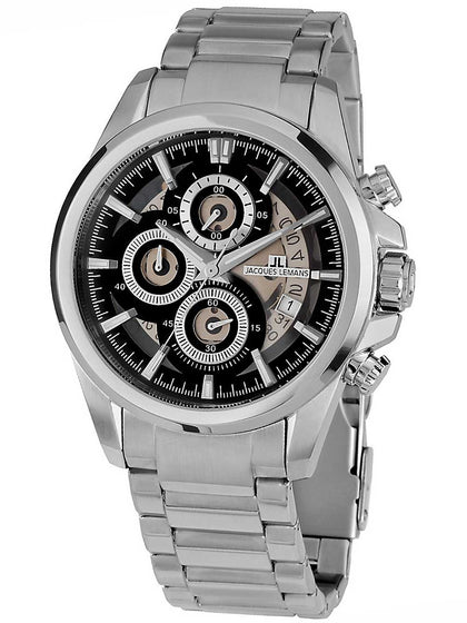 Jacques Lemans Liverpool 1-1847E Chronograph Mens 44mm 10ATM