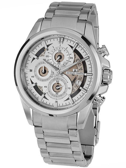Jacques Lemans Liverpool 1-1847F Chronograph Mens 44mm 10ATM