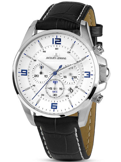 Jacques Lemans Liverpool 1-1857B Chronograph Mens 40mm 10ATM