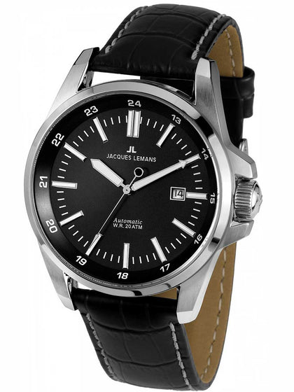 Jacques Lemans 1-1869A Liverpool Automatic Mens 44mm 20ATM