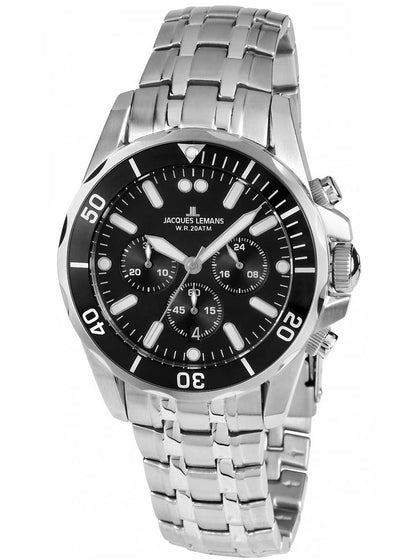 Jacques Lemans Liverpool 1-1907ZE Chronograph Mens 43mm 20ATM