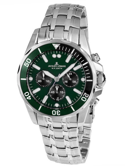 Jacques Lemans Liverpool 1-1907ZG Chronograph Mens 43mm 20ATM