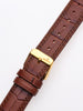 Watchband 20 x 185 mm brown golden buckle