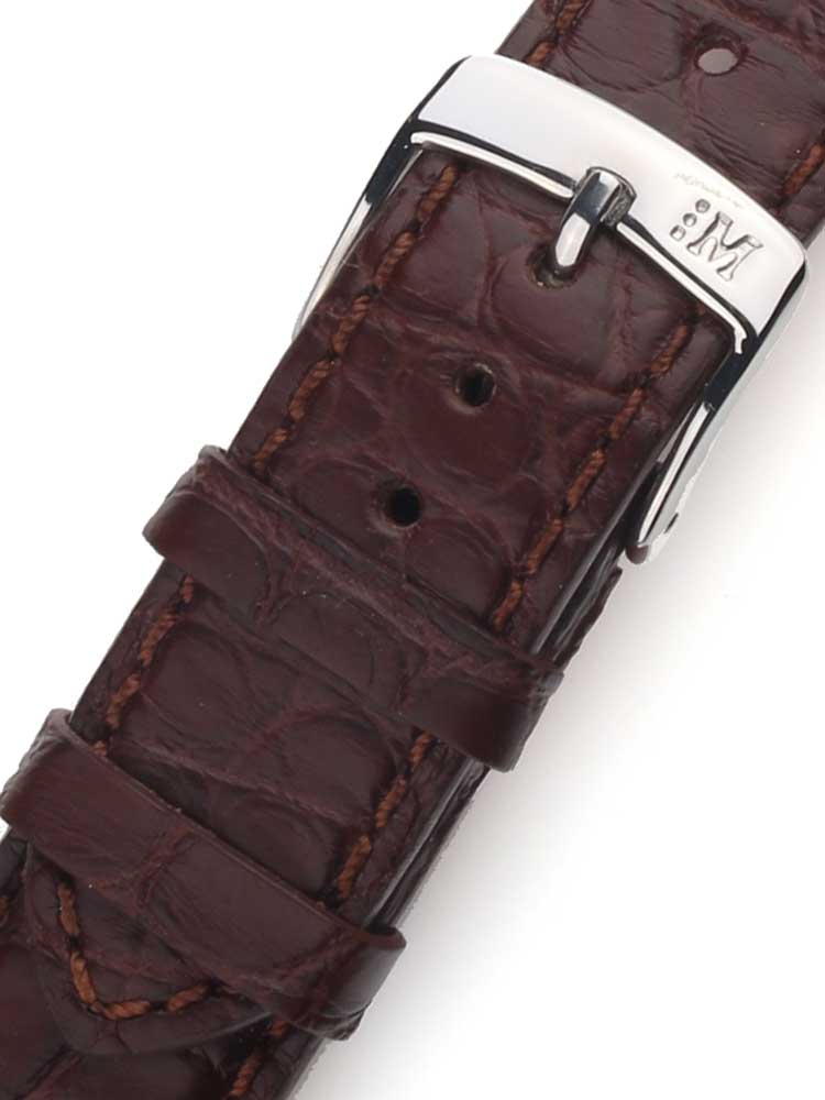 Morellato A01U3932A68032CR18 brown alligator watchband 18mm