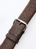 Perigaum textile leather belt 28 x 170 mm brown silver buckle