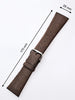 Perigaum textile leather belt 28 x 170 mm brown silver buckle