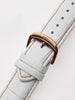 Perigaum leather strap 22 x 160 mm white rose clasp