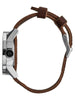 NIXON Private A049-1113 Silver Brown Men's Watch