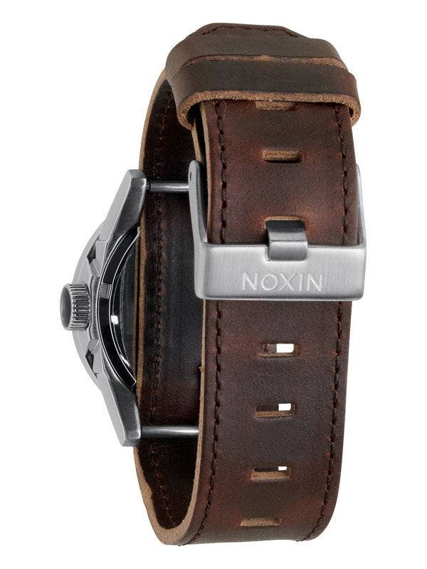 NIXON Private A049-1113 Silver Brown Men's Watch