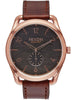 NIXON A465-1890 C45 Leather Rose Gold Brown 45mm 10ATM