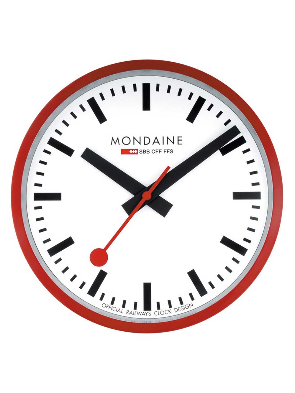Mondaine A995.CLOCK.11SBC wall clock red 40 cm