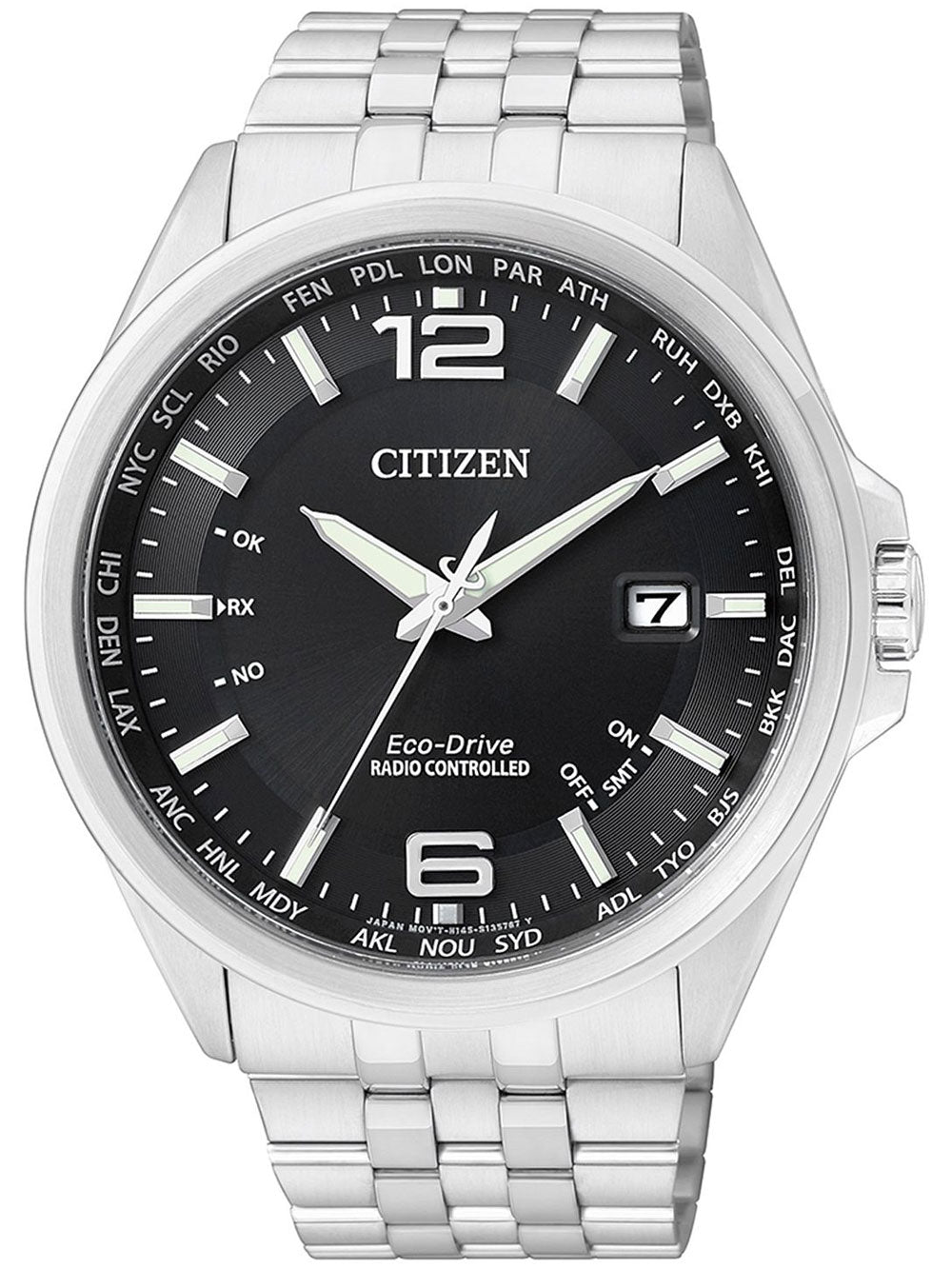 Citizen Eco-Drive Elegant CB0010-88E 4-zone radio clock 43 mm 100M