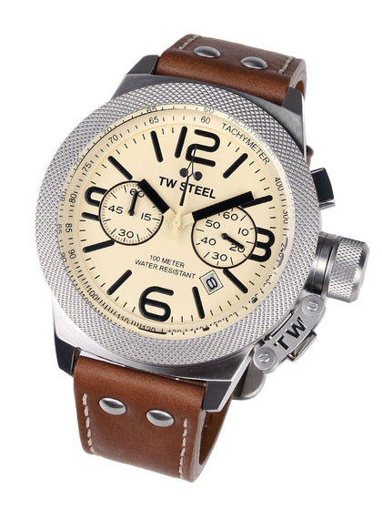 TW Steel Canteen CS14 Leather Chronograph 50mm 10ATM