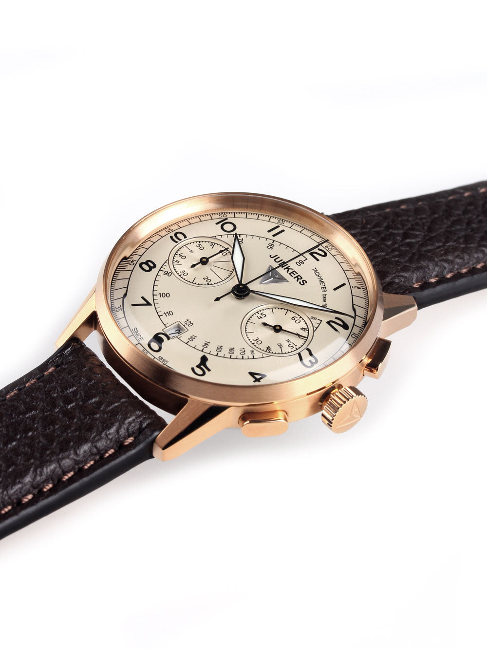 Junkers G38 6972-1 Chronograph golden brown 42 mm 100M