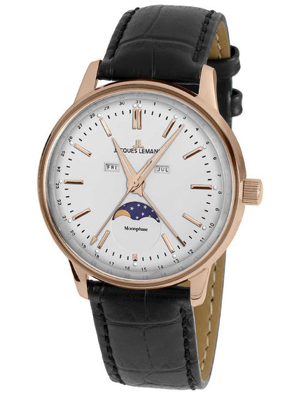 Jacques Lemans N-214B Retro Classic Moon Phase Mens 38mm 5ATM