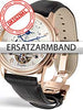 Perigaum replacement strap black 24 mm with folding clasp rosé