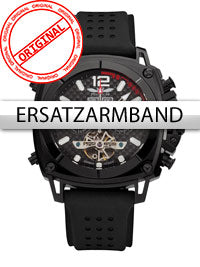 Perigaum Watchband Silicon P-1001 black without buckle 24 mm