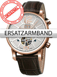 Perigaum Watchband Leather P-1111 brown rose clasp 24 mm