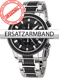 Perigaum replacement band stainless steel P-1312 black-silver