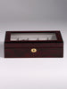 Rothschild watch box RS-2031-DC for 10 watches dark cherry