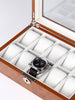 Rothschild Watch box RS-2264 to 10-BRW for 10 watches burlwood