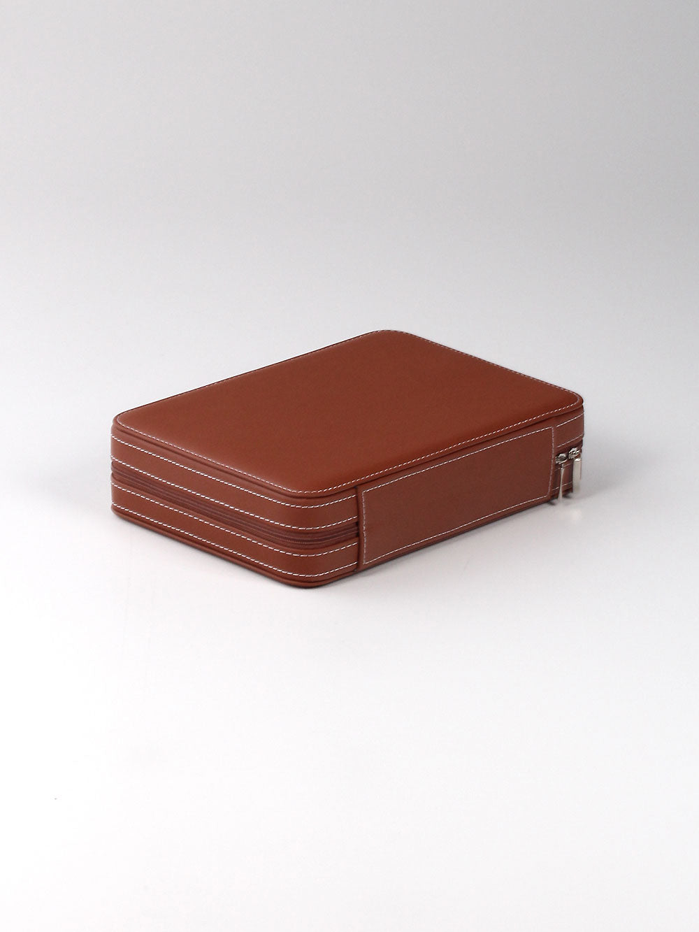 Rothschild watch case RS-3012-8LBR for 8 watches brown