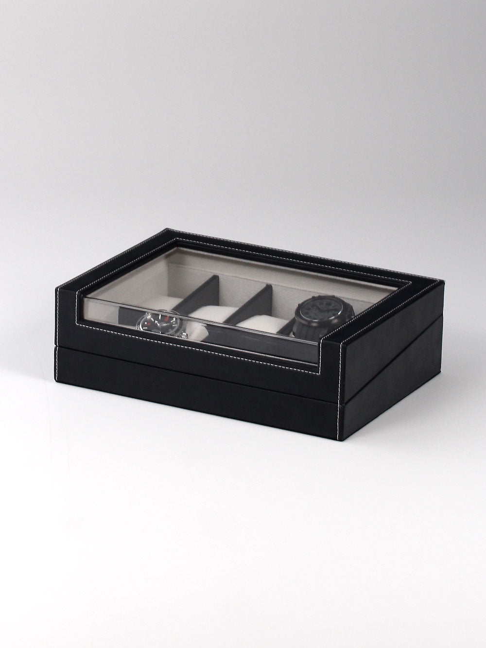 Rothschild watch box RS-3041-10BL for 10 watches black