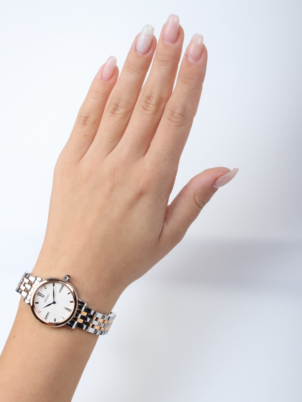 Seiko SFQ816P1 Ladies Modern Watch bicolor 25mm 50M