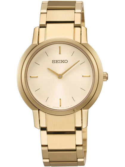 Seiko SFQ820P1 modern gold ladies watch