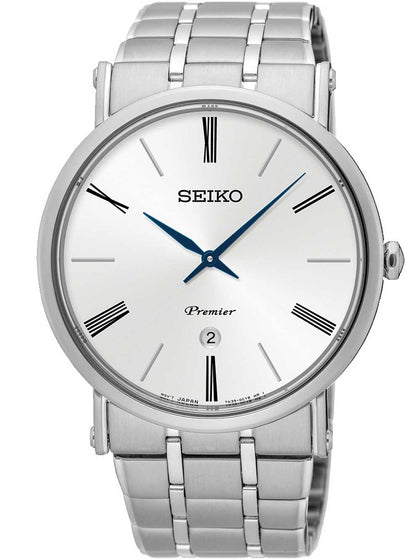 Seiko Premier Mens SKP391P1 sapphire crystal 41mm 3ATM