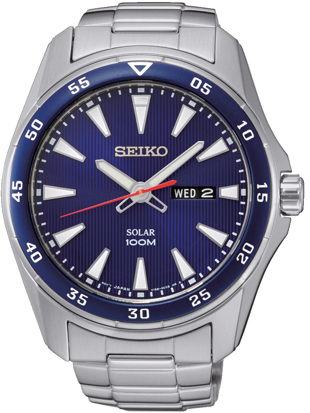 Seiko solar watch SNE391P1 Men 44mm 100M