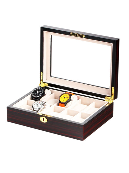 Rothschild watch box RS-1087-10E for 10 watches ebony