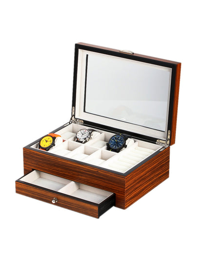 Rothschild Watch & Jewelry Box RS 2271-8Z for 8 watches zebra