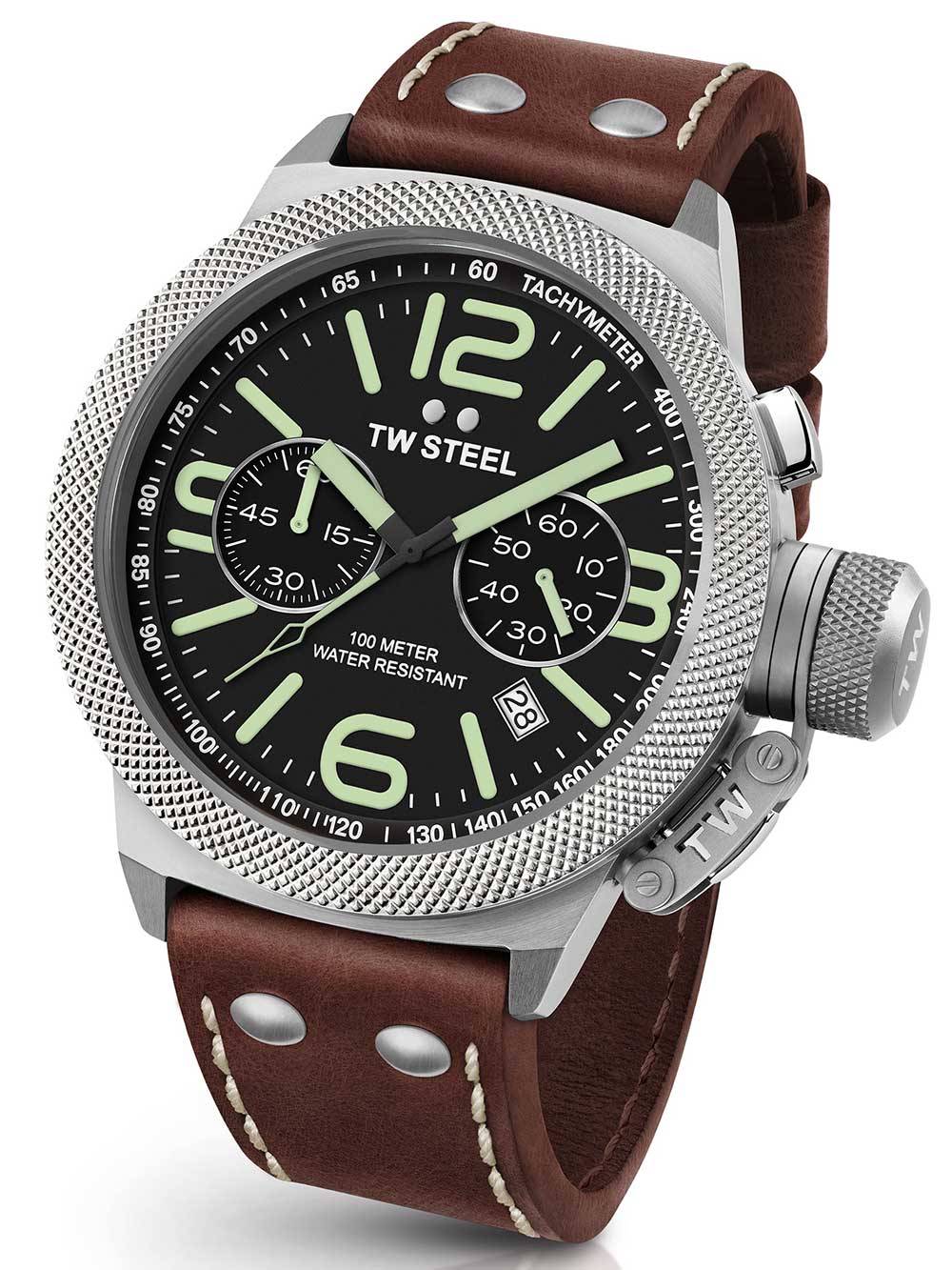 TW Steel Canteen CS23 Leather Chronograph 45mm 10ATM