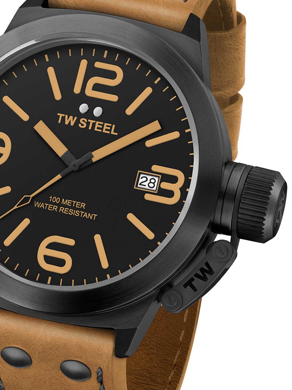 TW Steel Canteen CS42 Leather 50mm 10ATM