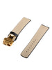 Watch Band [22 mm] black m. gold folding clasp Ref. 22957