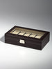 Rothschild watch box RS-1098-12DBR for 12 watches brown