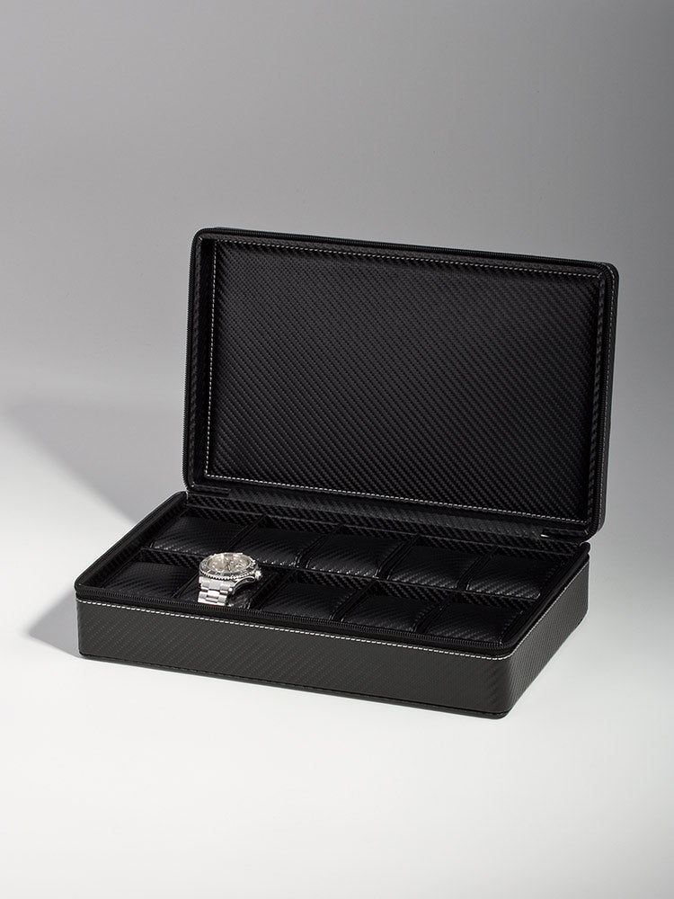 Rothschild Watch box RS-3250-10BL for 10 watches carboxylic