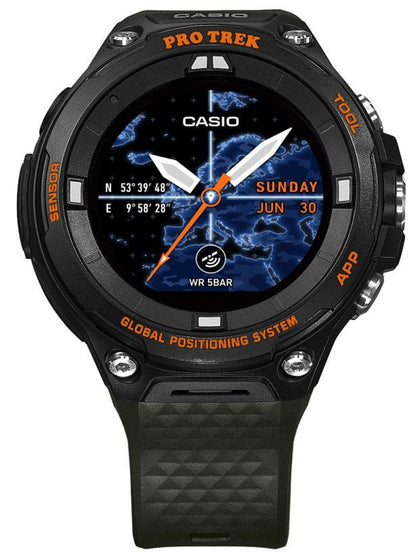 Casio WSD-F20A-GNBAE Pro Trek watch 5ATM 58mm