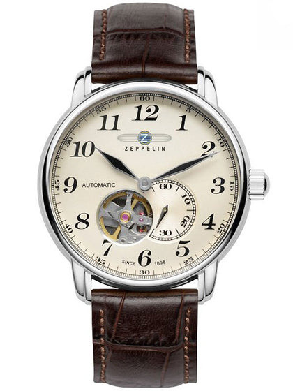 Zeppelin LZ-127 7666-5 automatic silver brown 41mm 50M